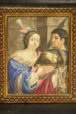 Epoque XIXème,"Judith et Holopherne" , H: 14 cm x 11...