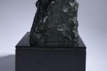 OULINE, Alexandre (1918-1949). "Beethoven", buste en bronze à patine verte...