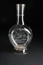 VERRERIE, XIXème siècle (lot de) : verre d'eau gravé ;...