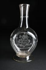 VERRERIE, XIXème siècle (lot de) : verre d'eau gravé ;...
