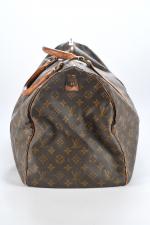 LOUIS VUITTON - Sac "Keepall" en toile Monogram et cuir...