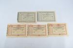 Lot 5 billets de Loterie Groupement d'Oeuvres de Bienfaisance -...