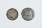 Lot divisionnaires Louis XV (4 monnaies) - ½ Ecu 1746...