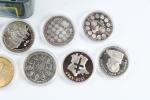 Boîte métal avec vrac monnaies diverses modernes (environ 1 800...
