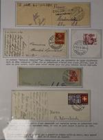 SUISSE : 2 classeurs de lettres et cartes postales sur...