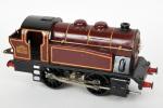 Hornby, locotender électrique PLM 020-512
bordeaux et noire, (usures).