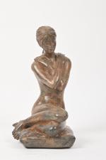 Pierre CHENET (XX-XXI)
Femme assise sur un coussin, épreuve en bronze...