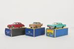 Matchbox Series, Lesney, trois voitures 1/72e en boîtes (usures) :...