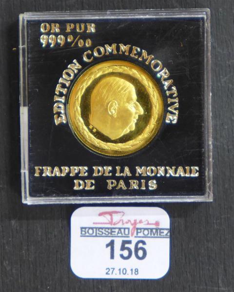 MONNAIE DE PARIS Pièce commémorative de Charles de Gaul…