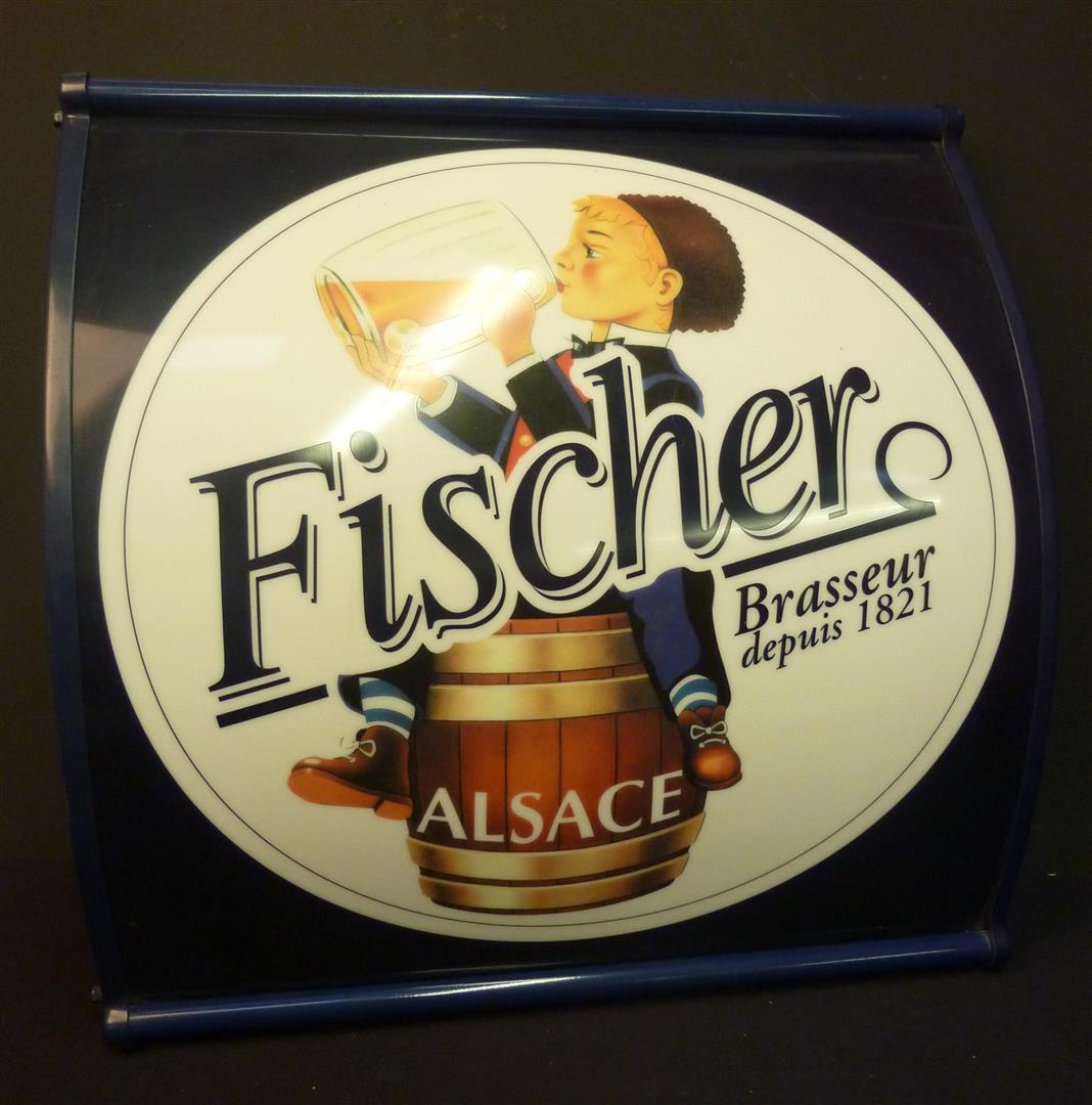 jolie bouteille de bière vide FISCHER - Objets à collectionner