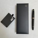 MONTBLANC 
Stylo plume modèle "Meisterstück" en résine noire; garniture en...