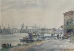 Antoine BRIENT (1905-1936)
Nantes, le port
Aquarelle signée en bas à droite
23.5...
