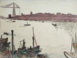 Paul NASSIVET (1904-1977)
Nantes, la Loire et le Pont Transbordeur
Aquarelle signée...
