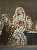 ECOLE FRANCAISE suiveur de Jean RAOUX (1677-1734)
Vestale portant le feu...