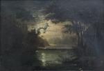C. SALIN d'après Horace VERNET
Paysage au clair de lune
Huile sur...