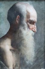 Charles Amable LENOIR (c.1860-1926)
Portrait d'homme barbu
Huile sur toile signée en...