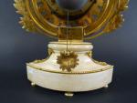 Pendule de forme lyre d'époque Louis XVI en bronze doré,...