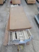 Travée 4 colonnes rayonnages modulables beiges 4 niveaux 480x50xh200 (10...