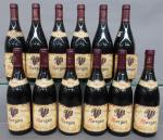 Bourgogne rouge. 12 bouteilles dépareillées comprenant : huit bouteilles Morgon...