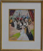 Suzanne GUEGUEN (1900-1979)
La procession en Bretagne
Gouache signée en bas à...