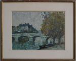 Merio AMEGLIO (1897-1970)
Paris, le pont
Huile sur toile signée en bas...