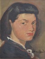 Jean BOUCHAUD (1891-1977)
Portrait de dame
Huile sur panneau signée en bas...