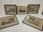 Lot de 5 gravures dépareillées dont  "Montblanc from Board...