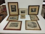 Lot de 8 sous-verres dont lithographies de Louis ORR, Les...