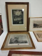 Lot de 8 sous-verres dont lithographies de Louis ORR, Les...