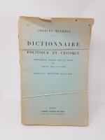 MAURRAS (Charles) - Dictionnaire politique et critique, complément établi par...