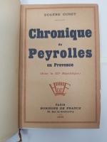 CURET (Eugène) - Chronique de PEYROLLES en Provence (sous la...