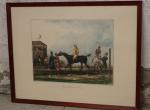 "Les Suites d'une course" - lithographie en couleurs par DEBUCOURT...