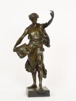 E. PICAULT "Vincere"
Sculpture en bronze à patine brune.
Signée.
H. 48 cm